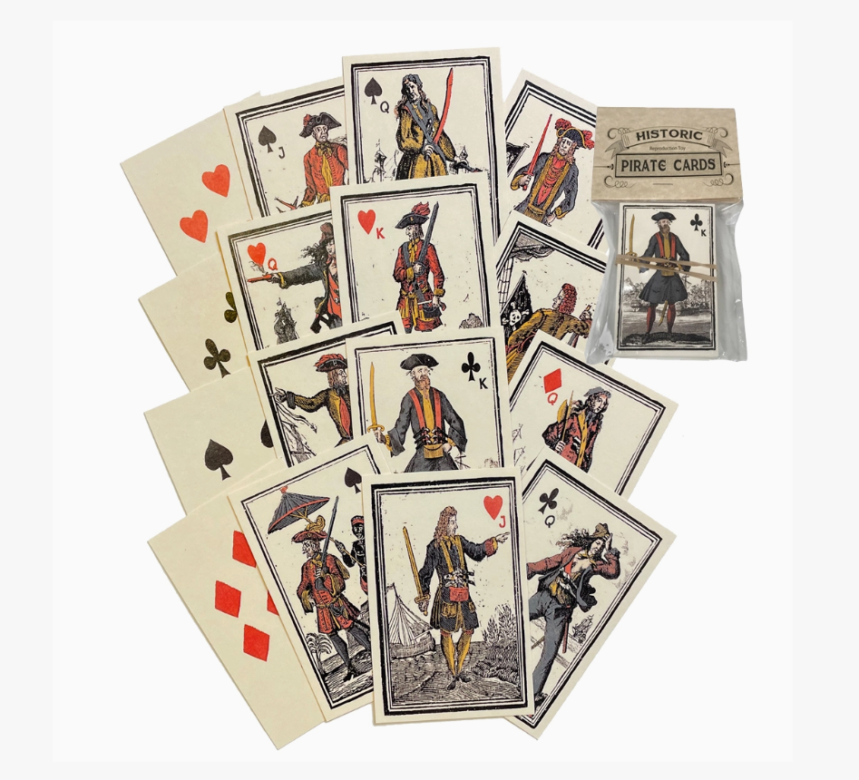 Pirate-Themed Reproduction Deck of Playing Cards