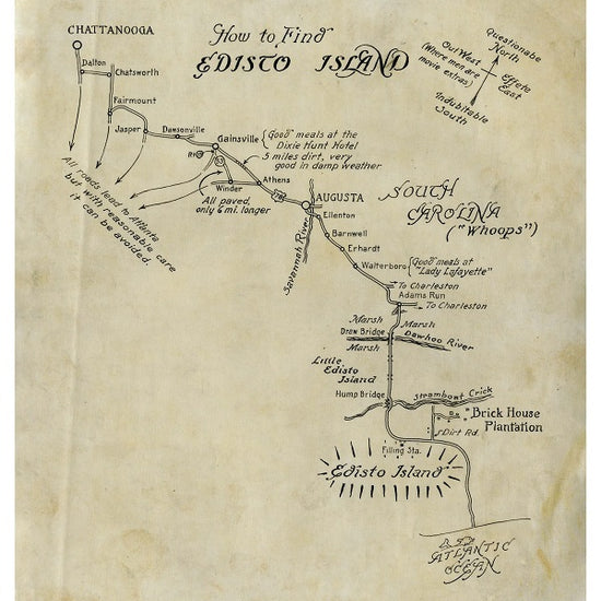 Map Edisto Island Print